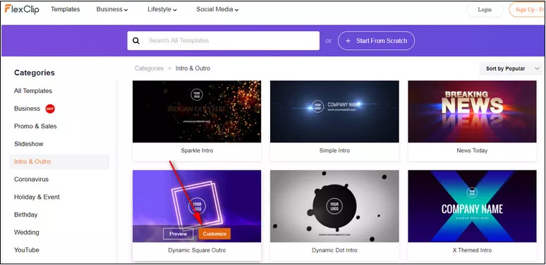 Pick a Logo Reveal Template