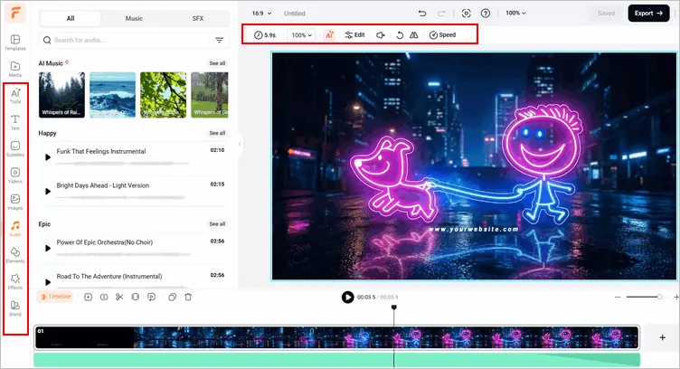 Create Logo Reveal Animation with AI Templates - Preview & Download