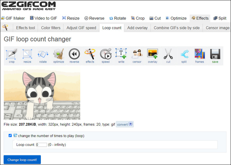 Online GIF Loop Maker - EZGIF