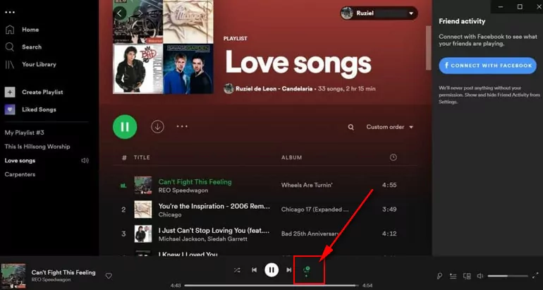  Loop a Song on Spotify on Desktop
