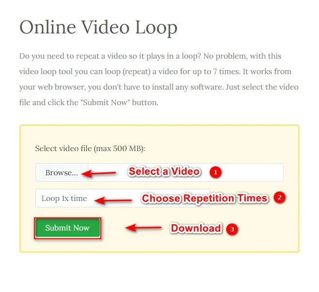 Loop Video - Repeat Video Online Free 