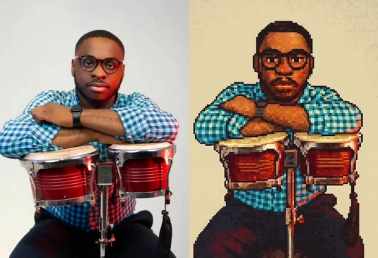 8 Bit Photo Style Example - FlexClip