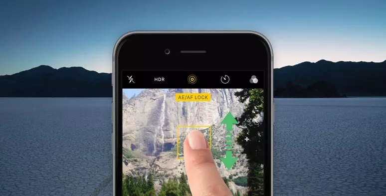 Manually lock the auto exposure and autofocus on iPhone