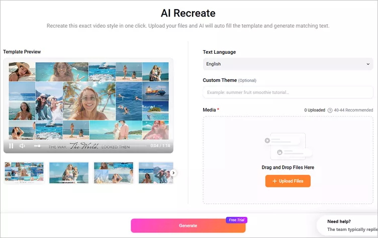 AI Recreate a Photo Montage: Setting