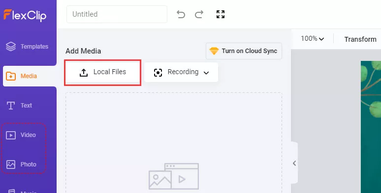 Upload photo or video assets