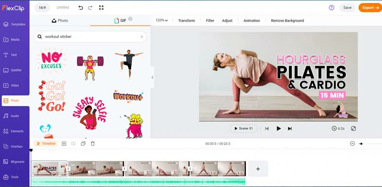 Spice up your workout videos with tons of funny GIPHY workout stickers, text animations, illustrations