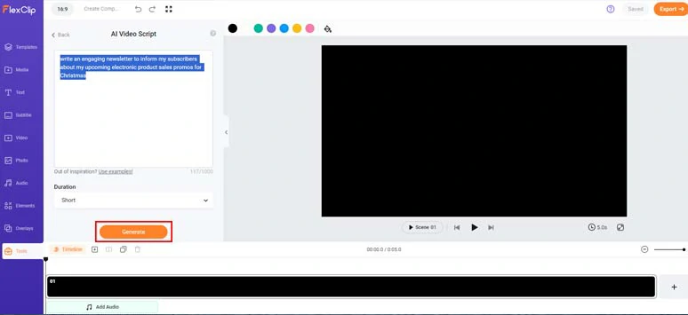 Use AI video script to generate AI scripts for your audio newsletters