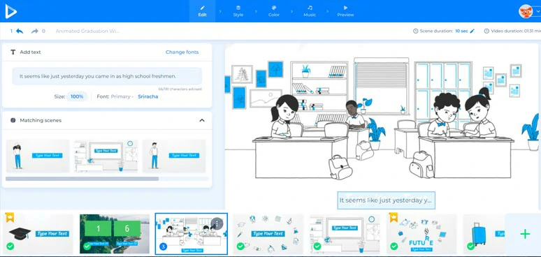 Edit whiteboard animated educational video templates of Renderforest