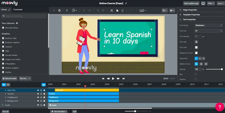 Edit educational videos by Moovly online