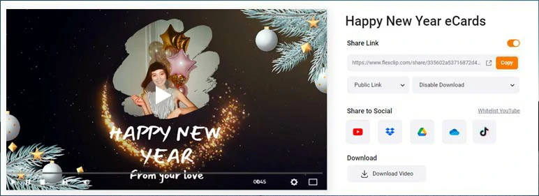 Easily share and repurpose your Happy New Year eCards