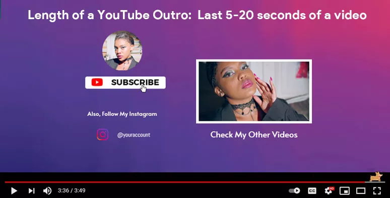 Length of a YouTube outro