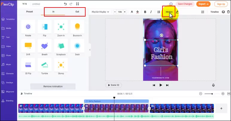 Make Text Appear and Disappear with Animation - Add Animation