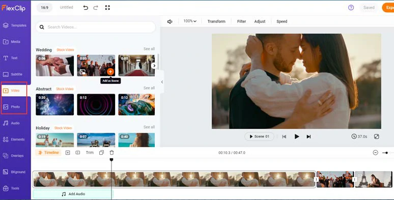 Use royalty-free photos and videos for your video projects