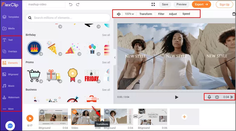 Edit the Mashup Video