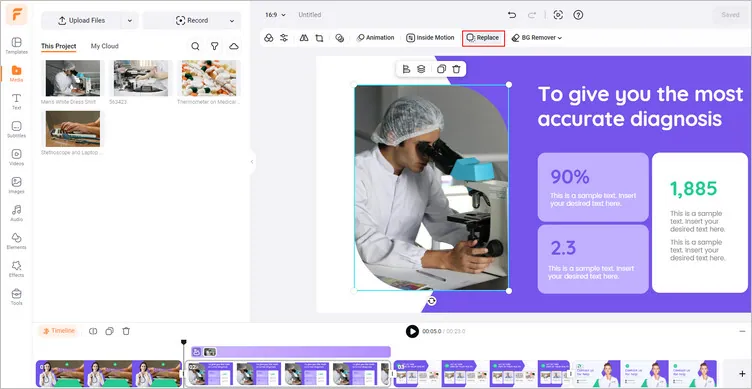 Personalize the Medical Template - FlexClip