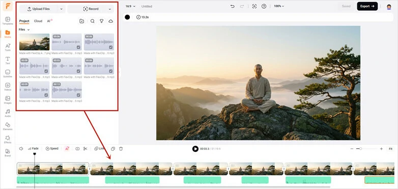 Layer Voiceover and Visuals to Composite a Meditation Video