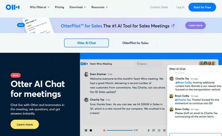 Real-time Meeting Transcription Software - Otter.ai