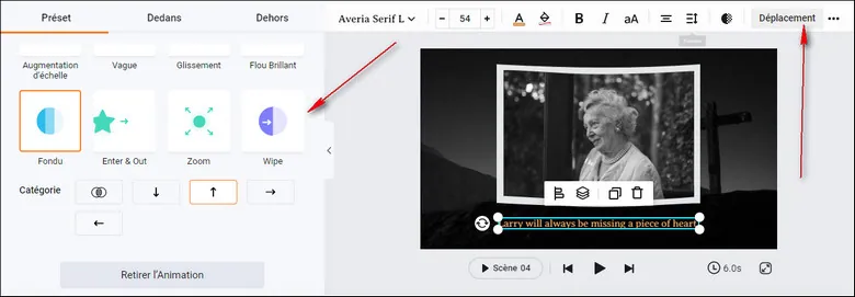 Easily animate texts, photos, clips, and other video elements
