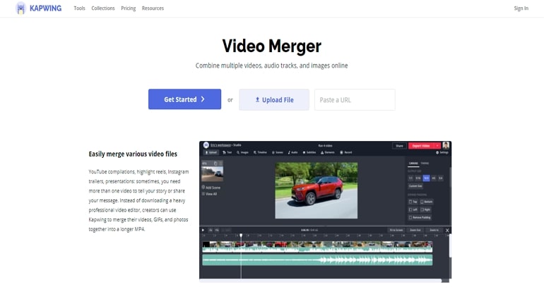 Merge Audio and Video with Kapwing