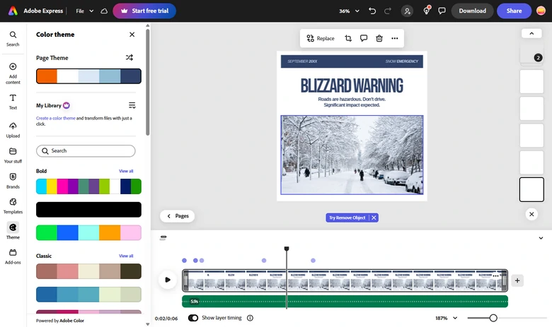 Merge Audio and Video with Adobe Express