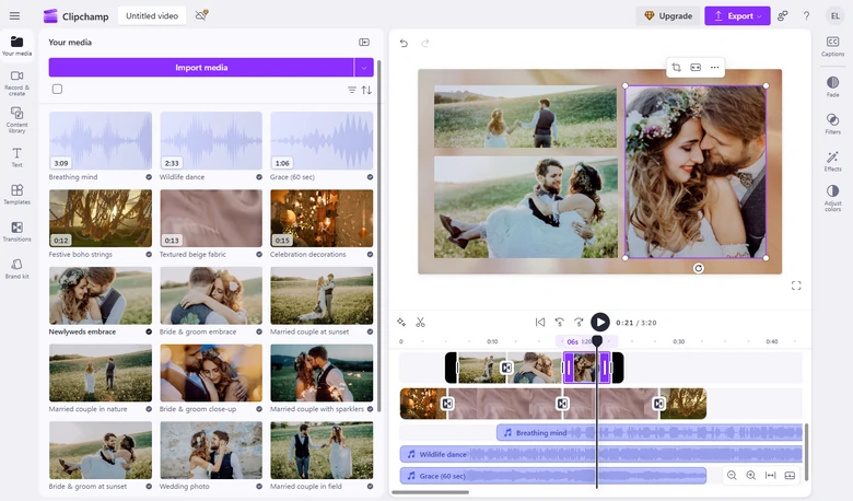 Merge Audio and Video with ClipChamp