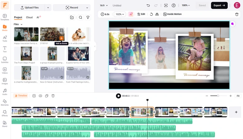 Merge Audio and Video with FlexClip
