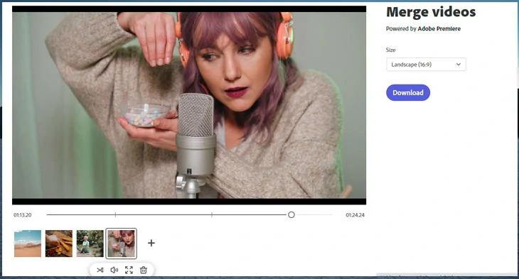 Merge videos and photos online by Adobe Express online video merger