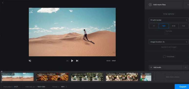 Merge videos by Clideo online video merger