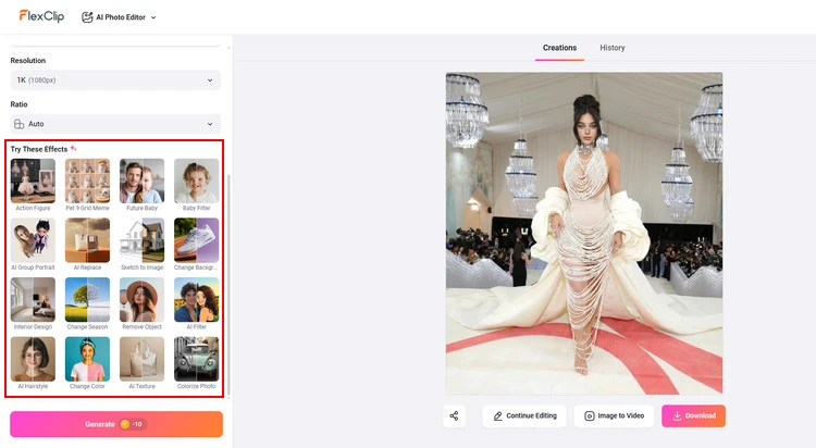 Editing Photo - FlexClip