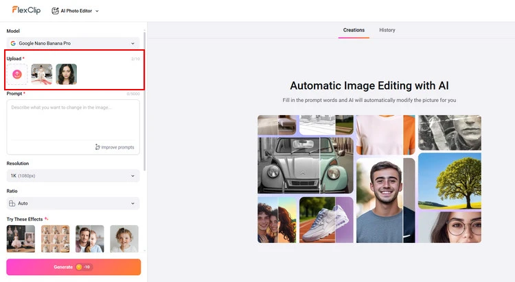 Upload Photo- FlexClip