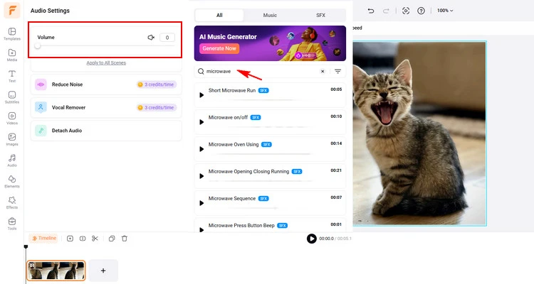 Add Sound Effects to Video - FlexClip