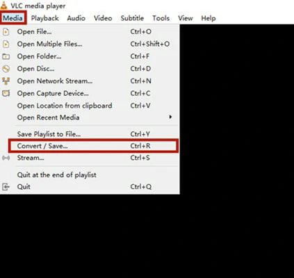 Open the Conversion Interface in VLC