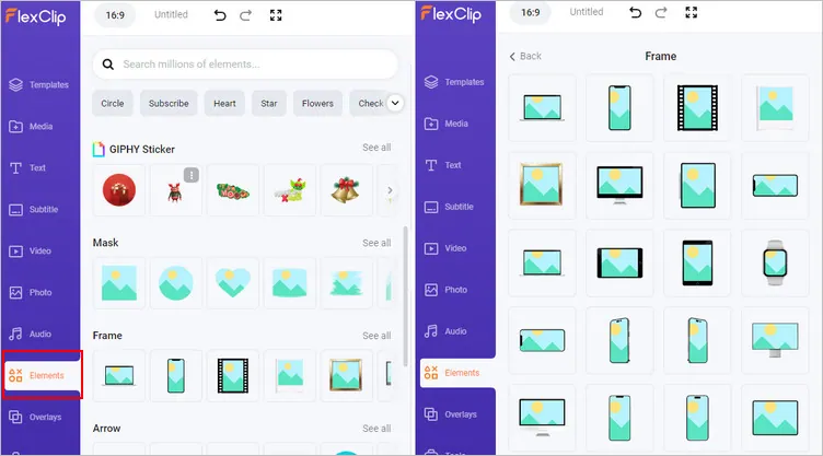 Add Mobile Phone Frames to Video  - Frame Element