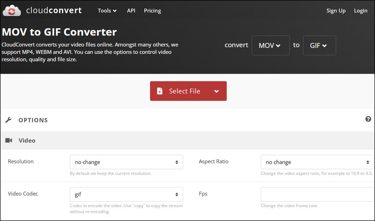 Free MOV to GIF Online Converter