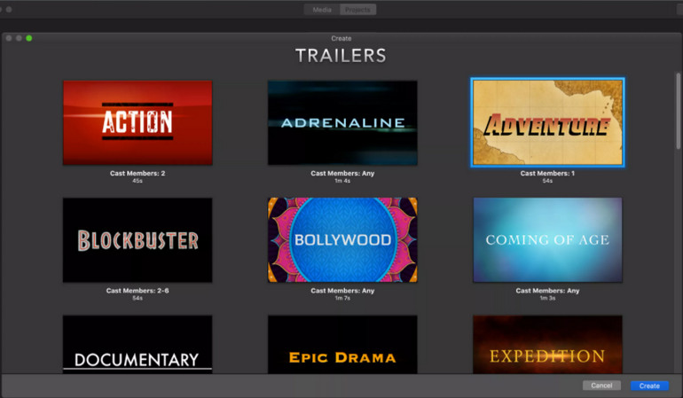 Make a Movie Trailer in iMovie on Mac - Step 2