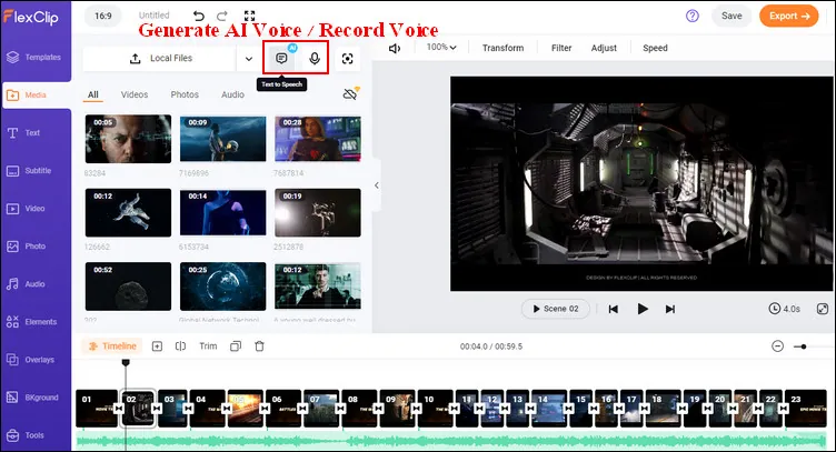 Make a Movie Trailer Online Free with FlexClip - Voice