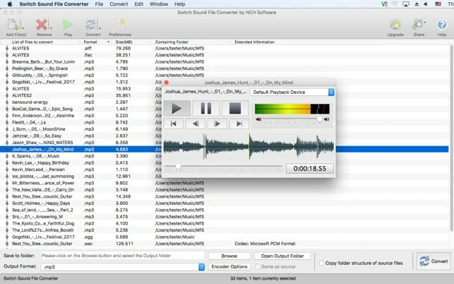 Switch Audio Converter Free for Mac - Fast Conversion Speed