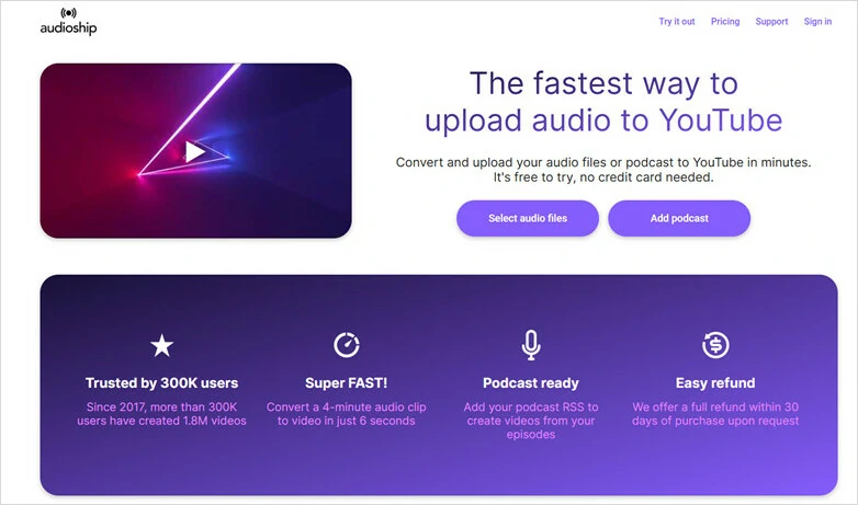 MP3 to YouTube Converters Online - Audioship