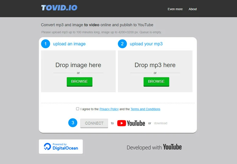 MP3 to YouTube Converters Online - Tovid.io