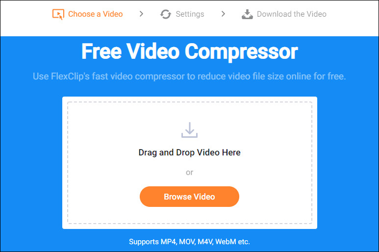 Compress MP4 File without Watermark - FlexClip 1