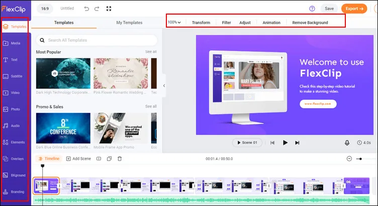 Online MP4 Editor - FlexClip