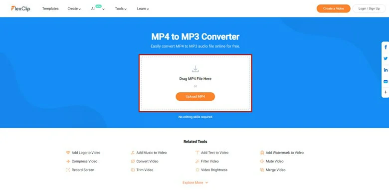 Upload Your MP4 File to FlexClip