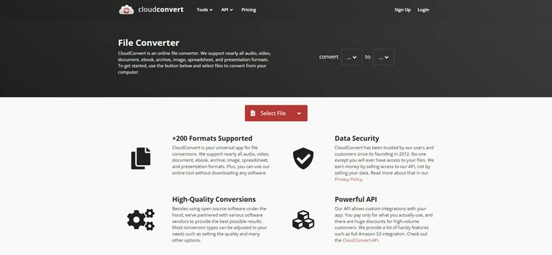 CloudConvert - Versatile Tool to Change MP4 to MP3
