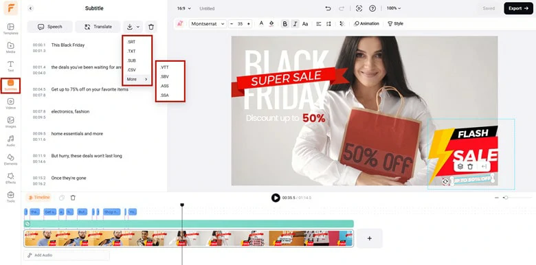 Auto-generate subtitles for your MP4 video and you can edit, stylize, and download subtitles with ease
