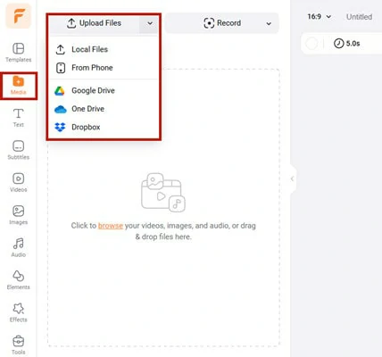 Upload your MP4 video to FlexClip