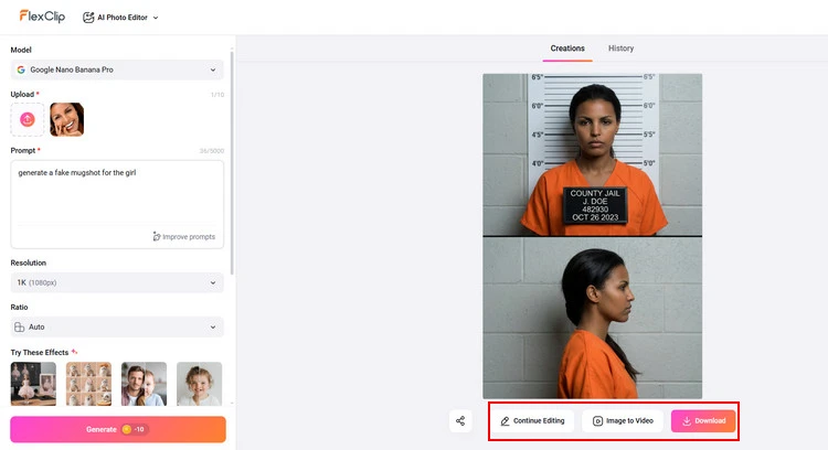 Download Fake Mugshot - FlexClip