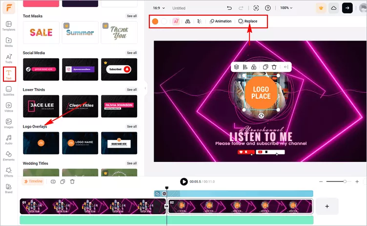 Make a Music Video Intro with Template - Logo