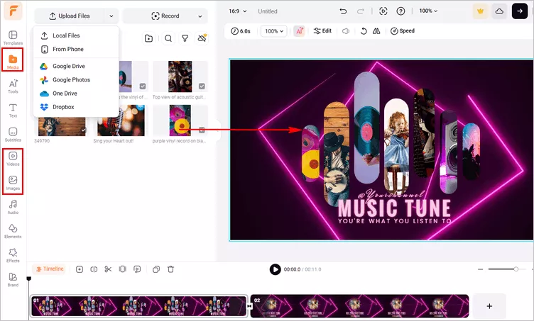 Make a Music Video Intro with Template  - Replace