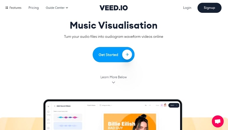 最佳音乐可视化器——Veed