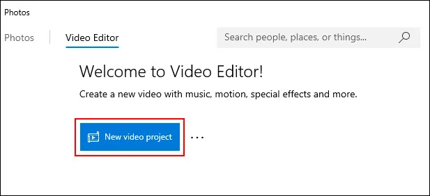 Remove Sound from Video Using Windows Built-in App - New Video Project